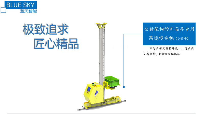 自动化立体仓库,立体仓库,蓝天智能,Miniload,堆垛机,穿梭车,AGV